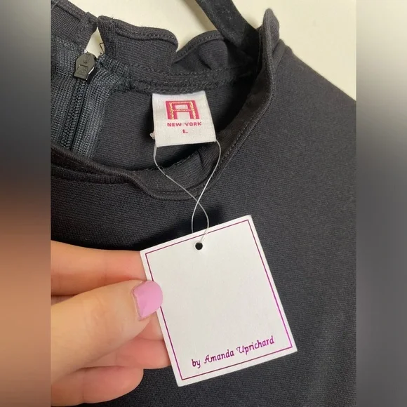 Amanda Uprichard Midnight Ruffle Mini Dress - Picture 8 of 8